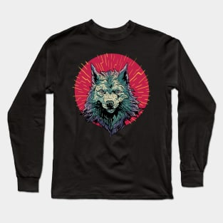 WOLF - Colorful Artwork Long Sleeve T-Shirt